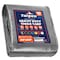 Tarpco Safety Heavy Duty Tarp, 64 ft L x 0.5 mm H x 24 ft W, 10 Mil, Silver/Black, Polyethylene TS-151-24X64 - alternate 1